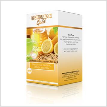 Caribbean Gold - Green Tea Ginseng Honey & Lemon (20 Pack ...